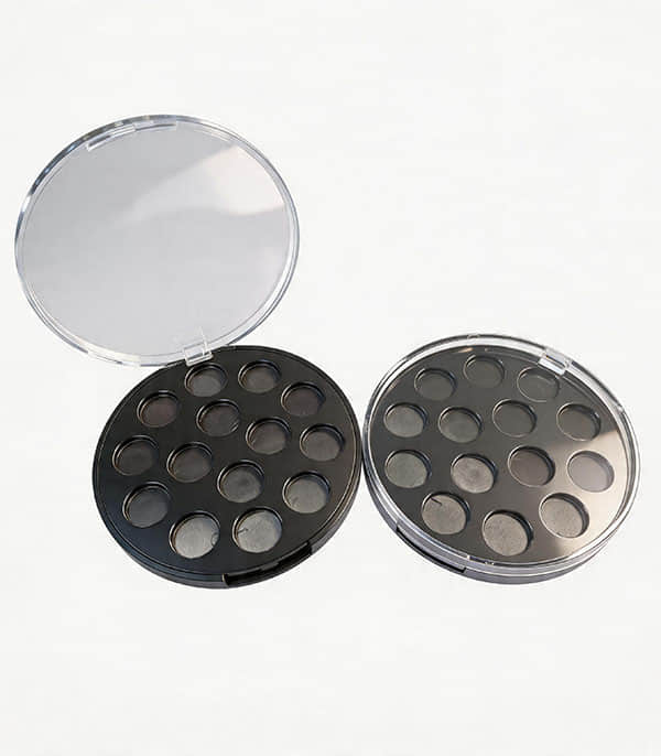 Eco Friendly Plastic Round Compact Powder Case/ Empty 14-Color Eyeshadow Palette
