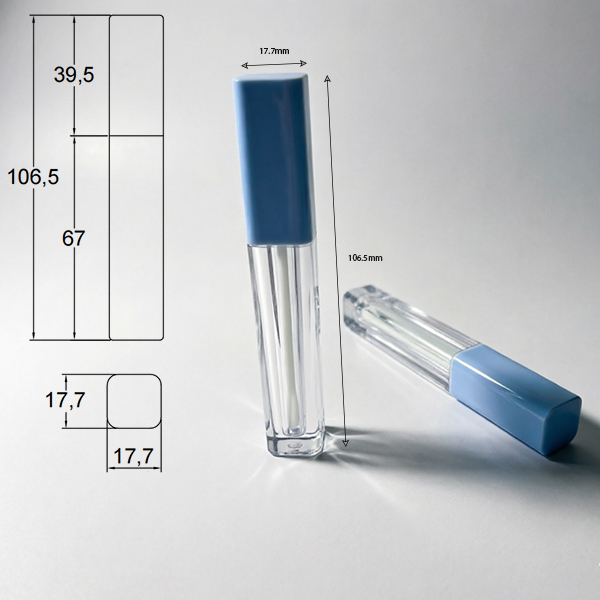 Premium 3ml PETG Square Lip Gloss Tube - Customizable Luxury Packaging