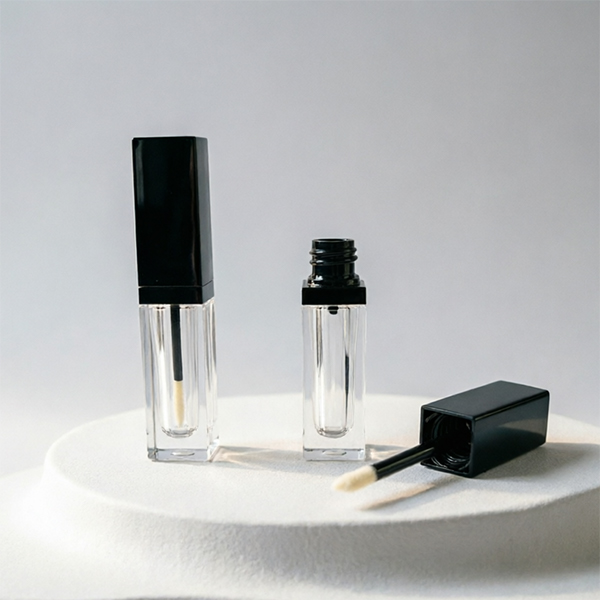 5.8ml Square Lip oil bottle with Black Cap | PETG Material |Wholesale Cosmetic Packaging