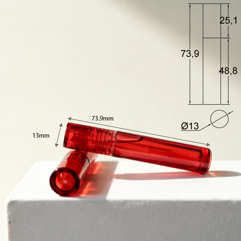 Customizable 2.2ml Round Lip Gloss Tube |PETG Material |A013 Wholesale Cosmetic Packaging