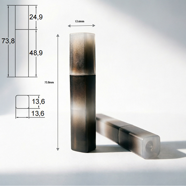 Customizable 2.2ml Square Lip Gloss Tube | OEM colour PETG Lip Oil Bottle 