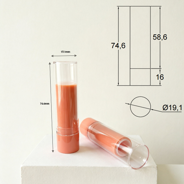 Wholesale Lipstick Tube Packaging 12.1mm Lipstick Tube Empty Tube with Transparent Cap