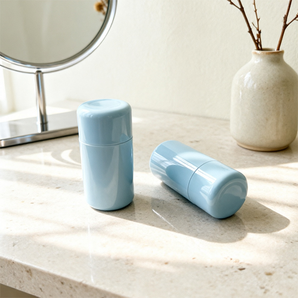 Cylindrical Multi-functional Solid Balm Container with 17.8mm Measuring Cap 