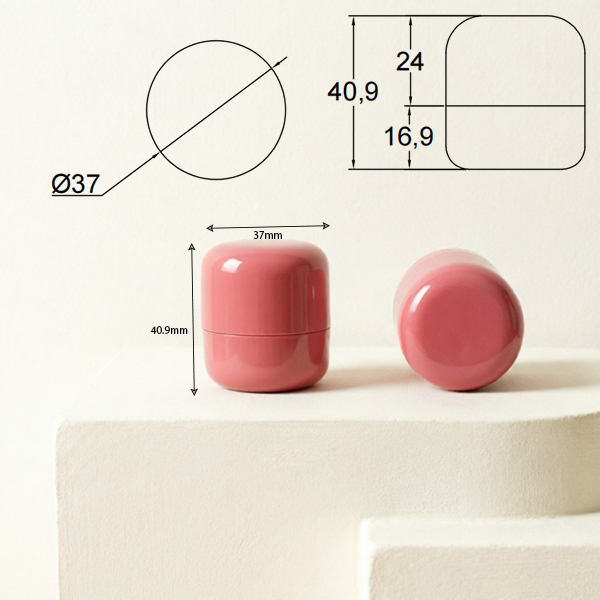 Custom Design 37*40.9mm Round Skin Care Balm Jar pp Lip Stick Container|Cosmetic Packaging 