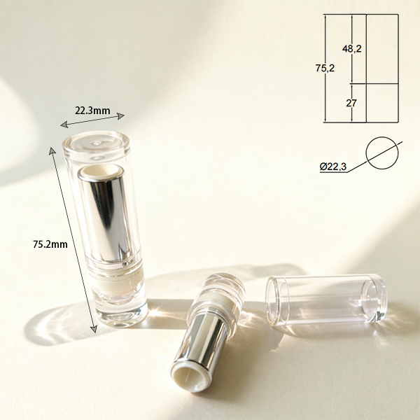 B009 Eco-Friendly Transparent Plastic Empty Lip Stick Tube Packaging|Make up Custom Packaging
