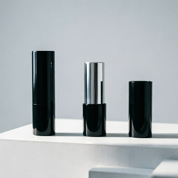 Customizable 12.1mm Black Lipstick Make up Packaging | ABS & PP Material