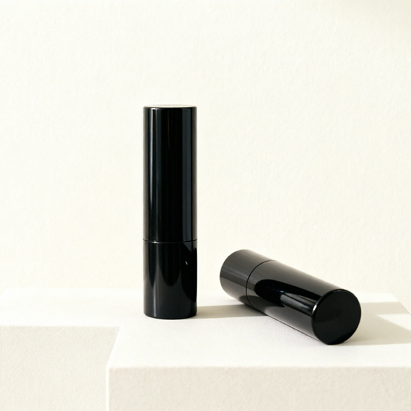 Customizable 12.1mm Black Lipstick Make up Packaging | ABS & PP Material