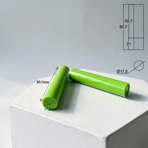 Eco-Friendly Material Jelly-Green Cylindrical Rotating Lip Tube|Branded Beauty Organizer