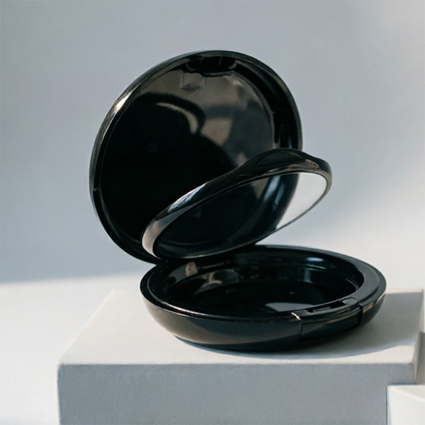 OEM Custom Ellipse Empty Powder Compact Case|Plastic Makeup Packaging 