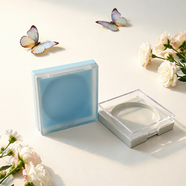 Eco-Conscious Square Makeup Compact for Highlighter or Concealer|Cosmetic Plastic Packaging Supplier
