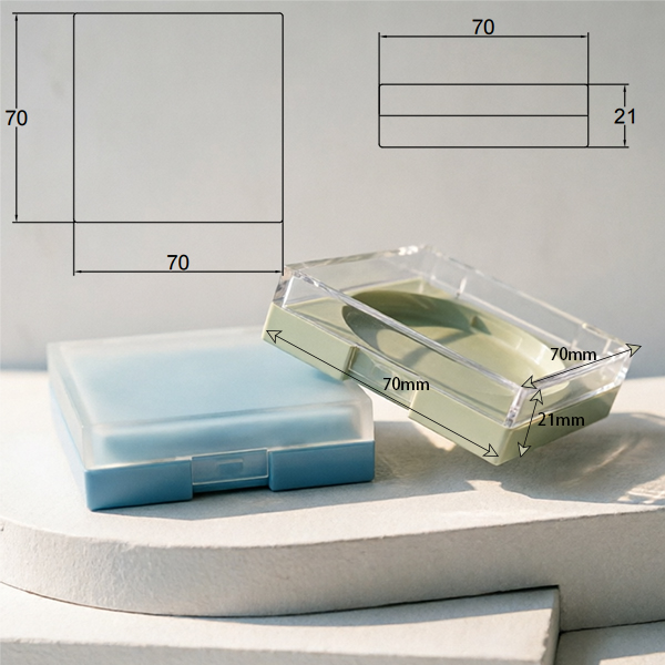 Eco-Conscious Square Makeup Compact for Highlighter or Concealer|Cosmetic Plastic Packaging Supplier