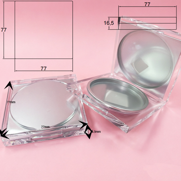 Manufacture OEM Plastic Square Hightlighter makeup cosmetic case 