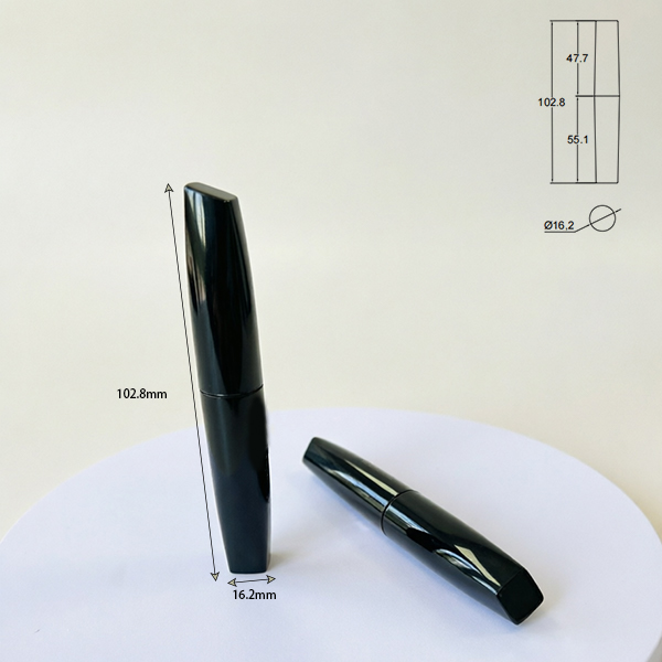 Unique Black Geometric Lip Balm Container |Eco-Friendly Packaging Tube